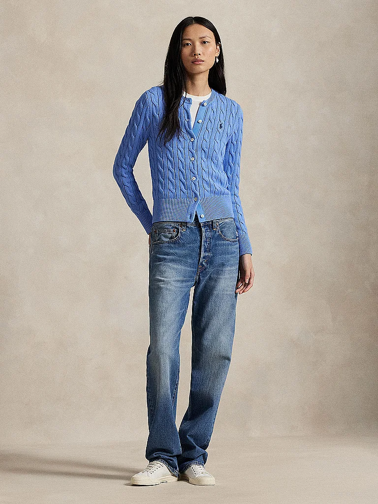 Vêtements Polo Ralph Lauren Cardigan torsadé en coton à col rond pour Accessoires - vue 7